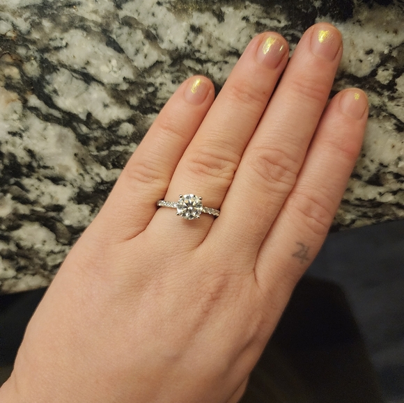 Moissanite Engagement Ring - Picture 1 of 4